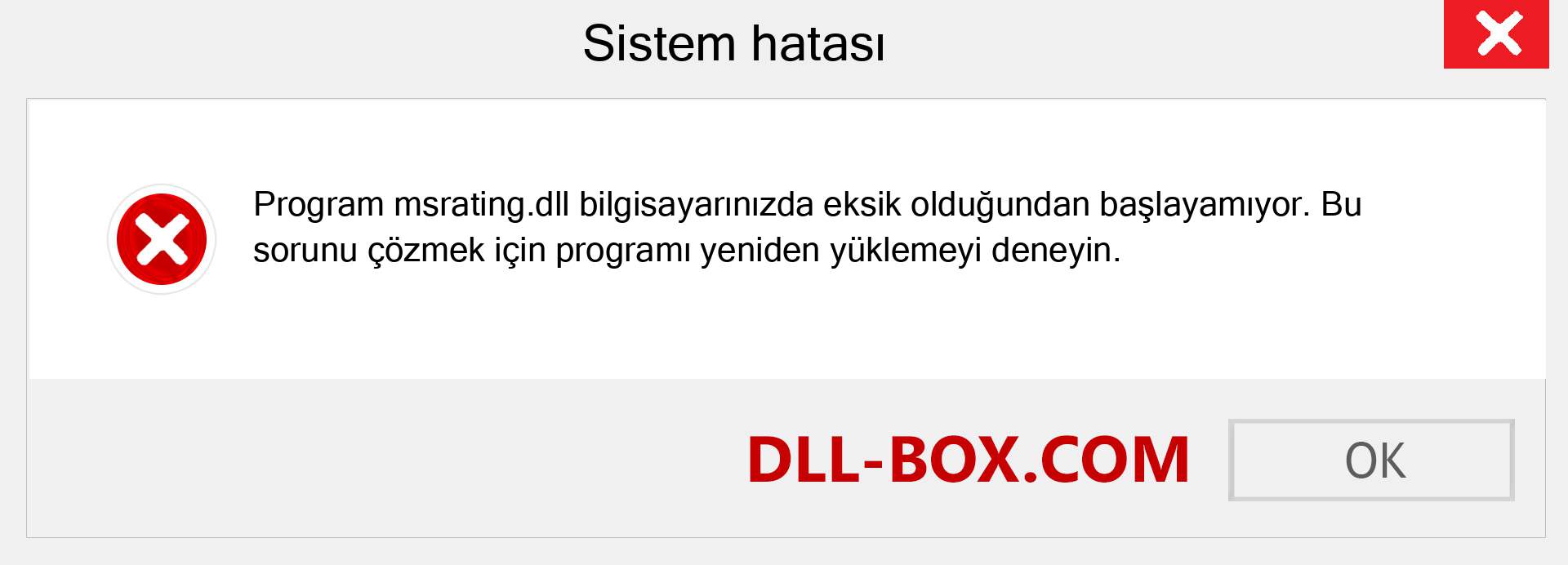 msrating.dll dosyası eksik mi? Windows 7, 8, 10 için İndirin - Windows'ta msrating dll Eksik Hatasını Düzeltin, fotoğraflar, resimler